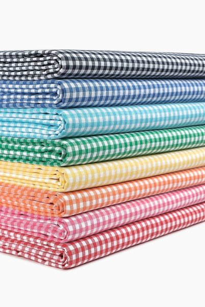 JUNG 170X170 cm Pink Gingham Tableware Cloth - Picnic Cover with Gingham, Rectangular Floor Table