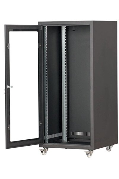 SETRACK 19'' 26U 600X600 TEKERLEKLİ CAMLI RACK KABİNET