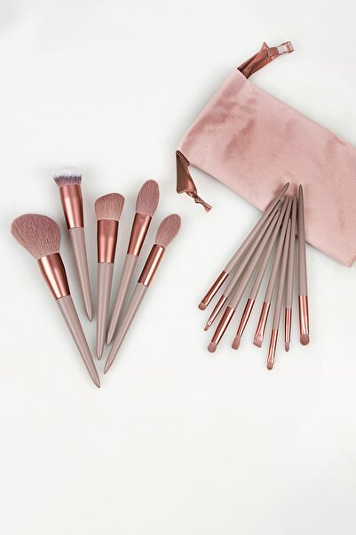 Chavin 13 τεμάχια με υφασμάτινη τσάντα - Σετ πινέλων μακιγιάζ για πούδρα ματι...