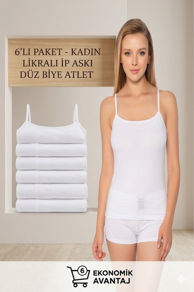 MODA YILDIZ Γυναικείο Σετ 6 τεμαχίων Αθλητικό Τοπ με Λουράκια από Λύκρα και Ί...