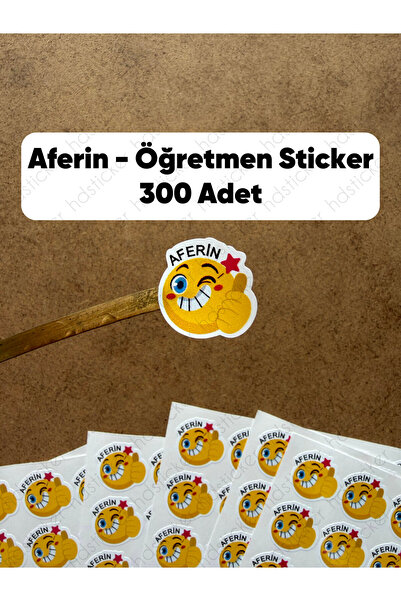 hdsticker 300 Adet Öğretmen Sticker Seti - Ödev Kontrol, Öğrenci Ödül, Bravo ...