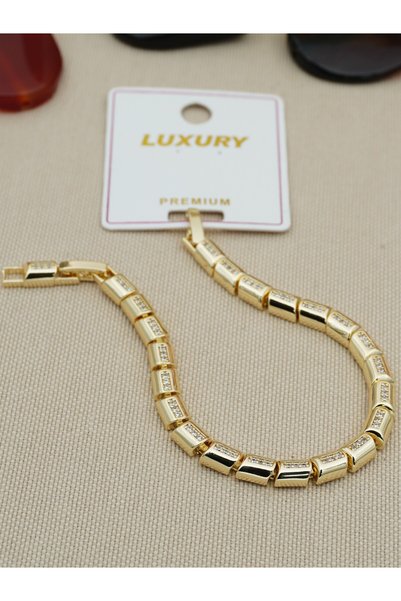 Bilge Kadın Aura Premium Zircon Stone Steel Bracelet Modern and Combinable Design