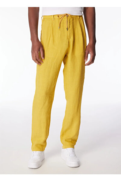 GMG FIRENZE Ανδρικό παντελόνι από 100% λινό με τσέπη στο πίσω μέρος