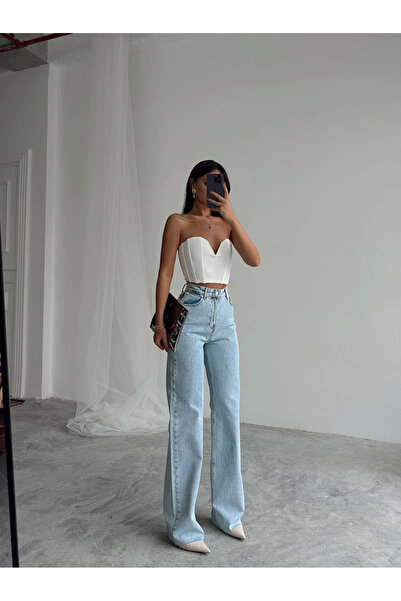 mydukkan.co Massimo Paça Τζιν Παλάτσο με Κοψίματα - Μπλε του Πάγου