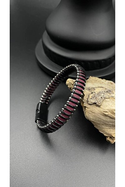 magıcgrange Men's Leather Bracelet with Braided Design – Modern Stylish Bohem...
