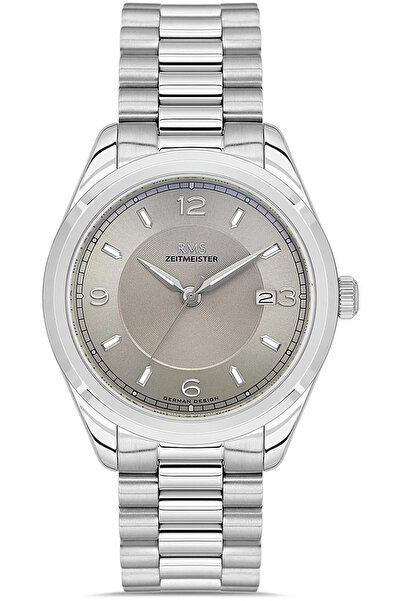 RMS Zeitmeister Rms.1.Ag2114.11 Steel Case with Calendar Steel Strap 5 Atm Wa...
