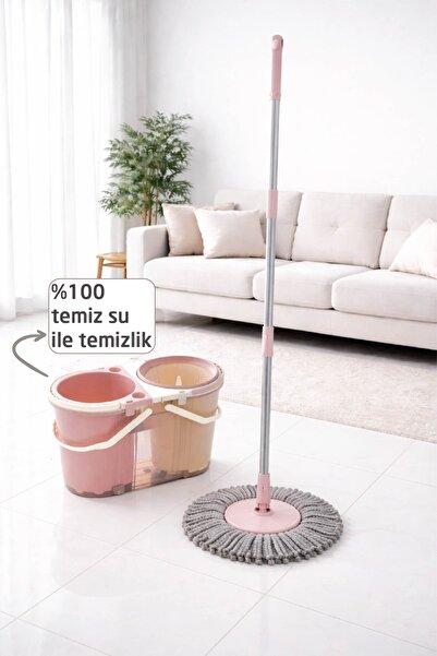 VİP AHMET Vipset Twister Mop Temizlik Seti %100 Temiz Su Şeffaf 20 Lt + 6 Lt ...