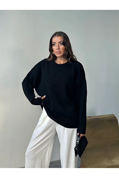 mydukkan.co Washable Sheer Knit Sweater - Black
