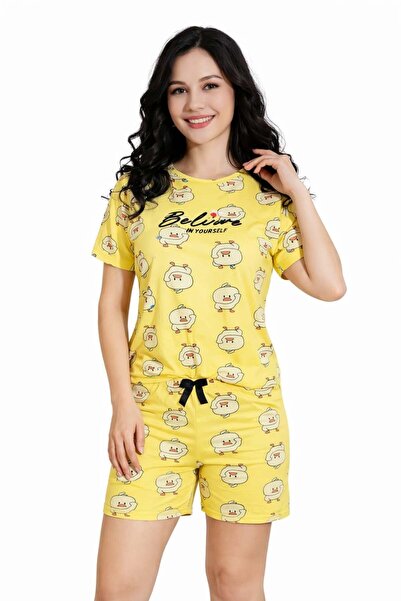 Pemilo Set pijamale de damă 01162 Milan cu pantaloni scurți