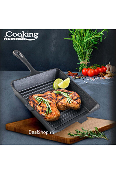 dealshopromania Γκριλ από καθαρό χυτοσίδηρο για επαγωγικές εστίες Γκριλ από χ...