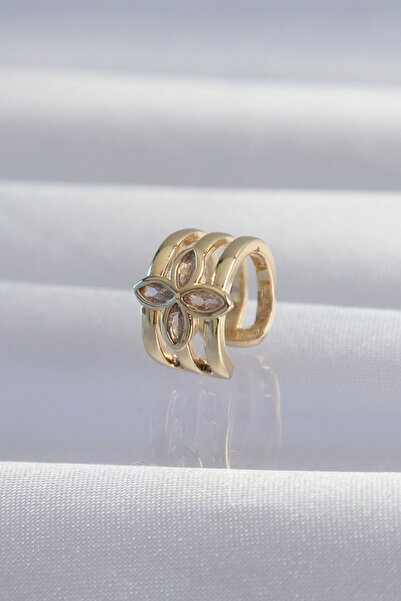 Skygo Brass Gold Color Clover Earcuff Earring - Tj-Bkp9331