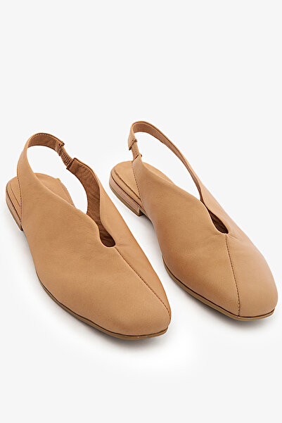 SAYL Γυναικεία παπούτσια μπαλαρίνας Taba από γνήσιο δέρμα με ελαστικό λουράκι...