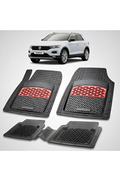 TEAMCAR Πατάκια αυτοκινήτου τύπου δίσκου συμβατά με Volkswagen T-Roc I (2017-...