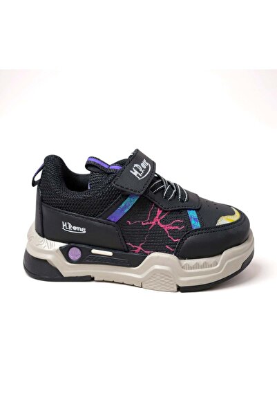 M.P. Children's Sports Shoes with Lights 3523 - Black - 29