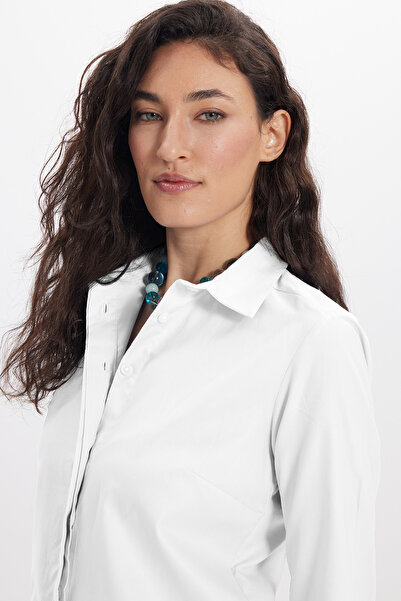 Tudors Γυναικείο εφαρμοστό Slim Fit 100% Βαμβάκι Αθλητικό γιακά με κρυφό πατι...