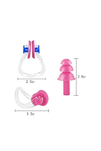 TUG Silikon Kulak Burun Tıkacı - Pembe - STANDART