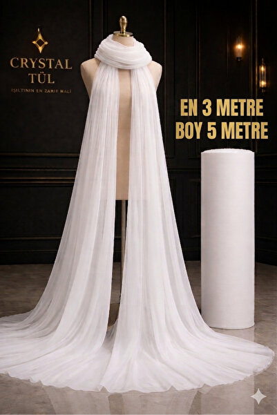 sgshobby Kristal Tül Beyaz 5 Metre No 1
