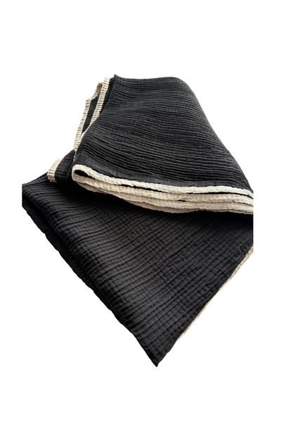 Scarf Biyeli müslin şal siyah