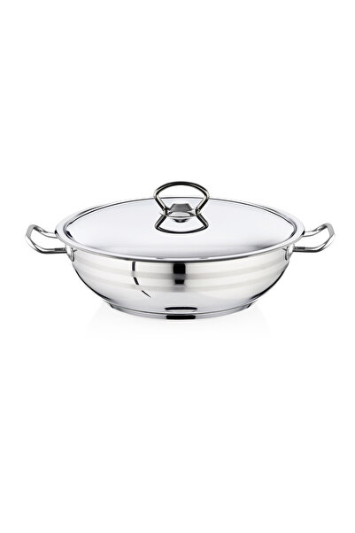 Bestinox 40X15 cm Flanged Handle Steel Lid Steel Short Pot-18 Liters