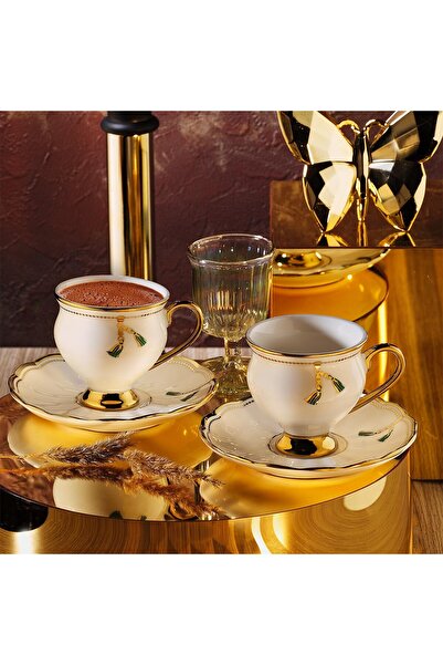 Aryıldız Liona 12 Parça 6 Kişilik Türk Kahve Fincan Takımı