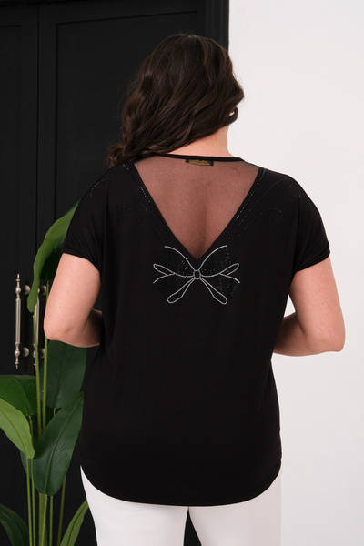 aytemas Μπλούζα με τυλιγμένη κορδέλα και πέτρινο στάμπα