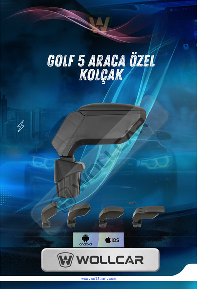 WOLLCAR 2004-2007 VW GOLF 5 ARACA OZEL KOL DAYAMA SIYAH