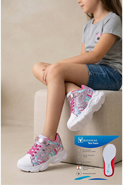 BUCKHEAD Ροζ παιδική σόλα Flex Foam Memory για κορίτσια, καθημερινά αθλητικά ...
