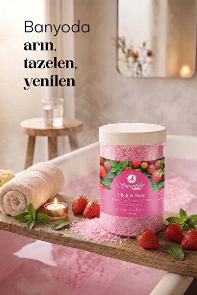 Smoothly Natural Manicure-Pedicure and Bath Salt – Spa Effect Care Salt 1000 Gr. Giant Size Foot Detox Salt
