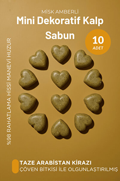 Sabuncu Hacı صابون السدر الأصلي المزخرف على شكل قلب صغير، صابون سدر طبيعي للع...