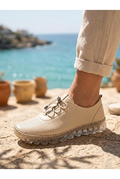 Venüs 25401003Y Παπούτσια με σόλα Comfort από γνήσιο δέρμα και ελαστικά κορδό...