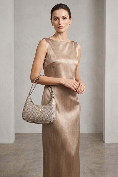 Guja 26YG1693 Γυναικεία τσάντα ώμου και χειρός σε γκρι χρώμα