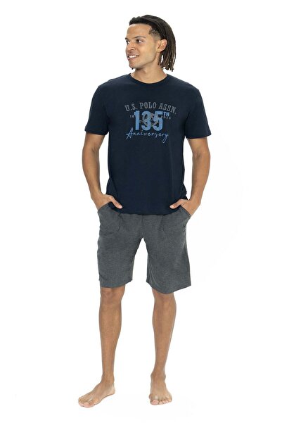 U.S. Polo Assn. Men's Short Sleeve Crew Neck Shorts Pajama Set