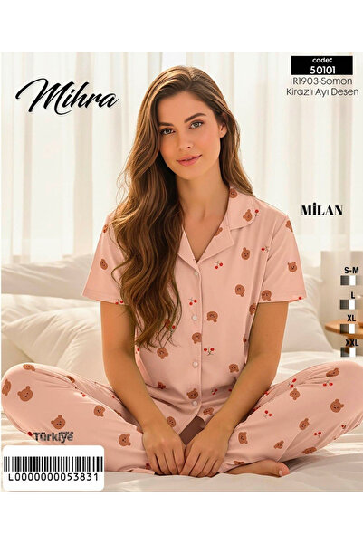 Mihra 50101 DÜĞMELİ PİJAMA TAKIMI