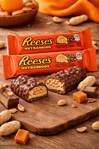 Reese's Puffs Reese's Nutrageous - Fıstık Ezmesi, Karamel ve Bütün Fıstıklı Ç...