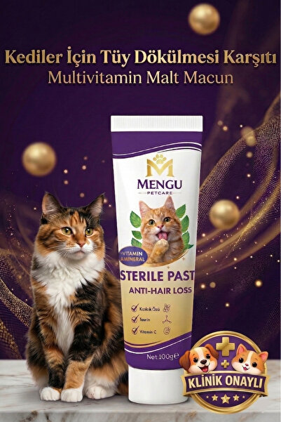 mengu petcare Tüy Dökülme Engelleyici, Tüy Yumağı ve Kusma Önleyici Multivita...