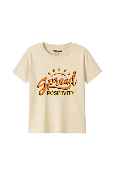 Yoo Street Spread Positivity T-Shirt for Unisex Kids 100% Cotton, Multiple Co...