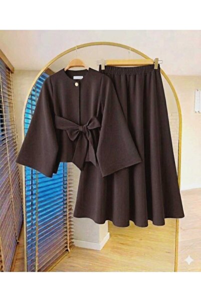 LİA TESETTÜR Σετ δύο τεμαχίων με λεπτομέρεια κουμπιών Lia