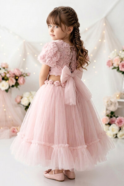 Baby Animals Kız Bebek Kız Çocuk Doğum Günü Parti Düğün Elbise İkili Takım Kı...