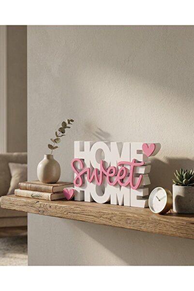 NEXUSS DESIGN Home Sweet Home Yazılı Dekoratif Obje | Masa Üstü Ev Dekoru | M...
