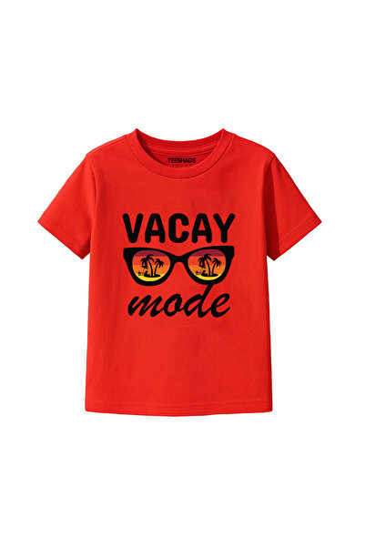 Yoo Street Vacay Mode On T-Shirt for Unisex Kids 100% Cotton, Multiple Colors...