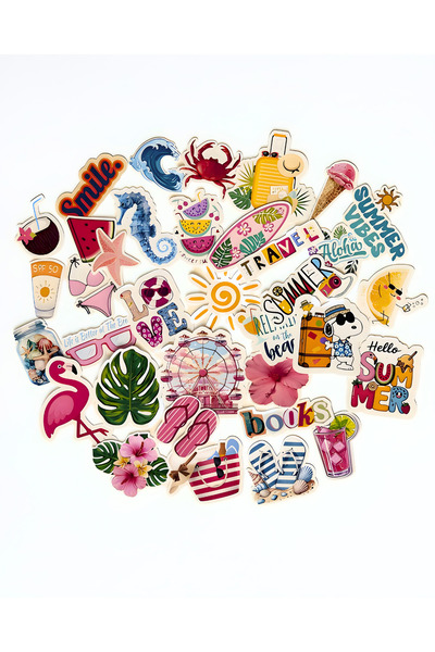 TT sticker Σετ αυτοκόλλητων με θέμα το καλοκαίρι και τις διακοπές, Αυτοκόλλητ...