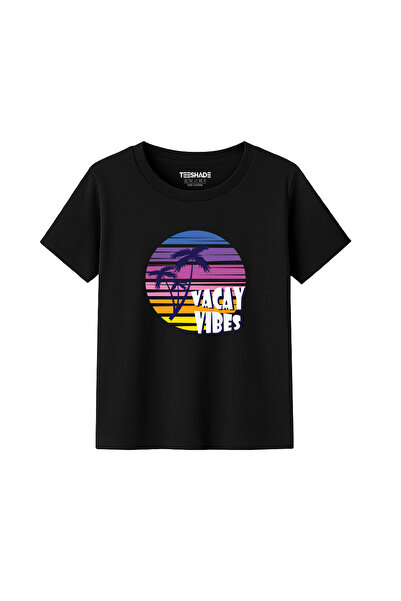 Yoo Street Vacay Vibes T-Shirt for Unisex Kids 100% Cotton, Multiple Colors –...