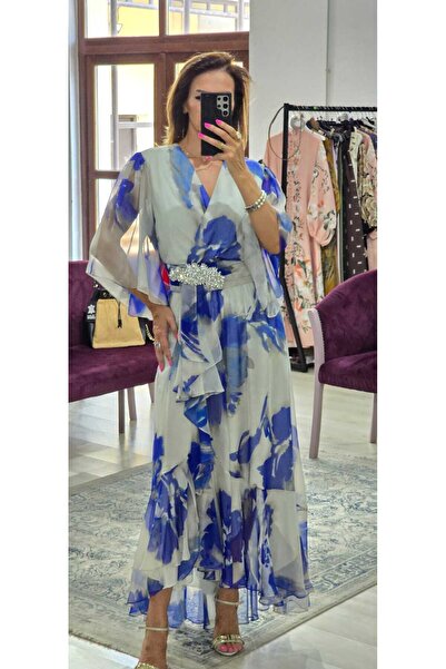 OEM Γυναικείο Φλοράλ Μάξι Φόρεμα – Κομψό Μακρύ Φόρεμα με Σχέδιο Λουλουδιών, C...