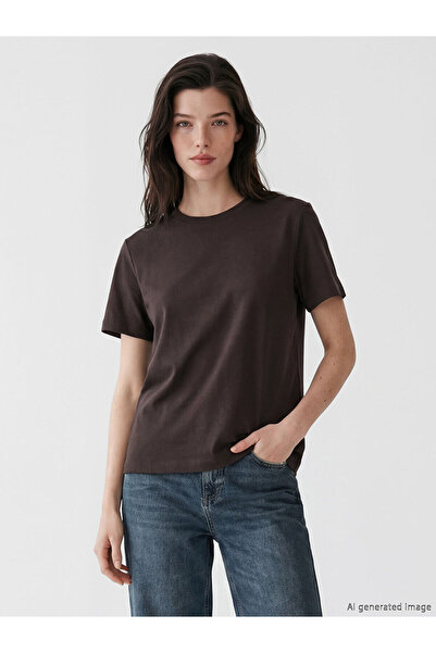 LC Waikiki Γυναικείο μπλουζάκι YK PLUS LCW Comfort Crew Neck