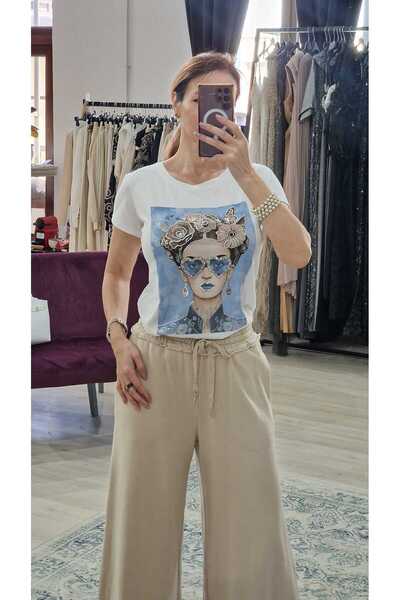 OEM Γυναικείο Τυπωμένο Μπλουζάκι – Καθημερινό Μπλουζάκι με Στάμπα, Άνετο Βαμβ...