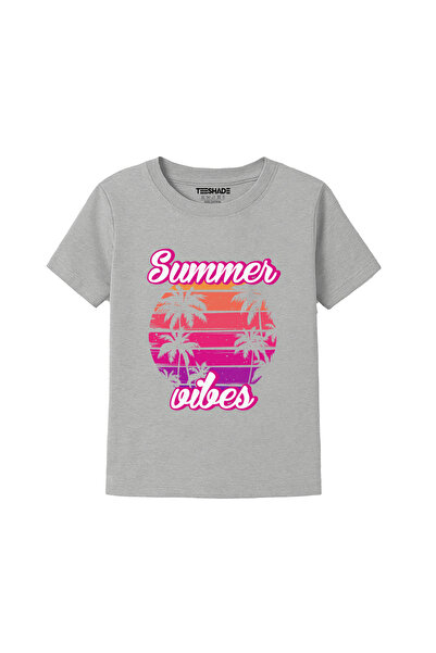 Yoo Street Summer Vibes Sunet T-Shirt for Unisex Kids 100% Cotton, Multiple C...