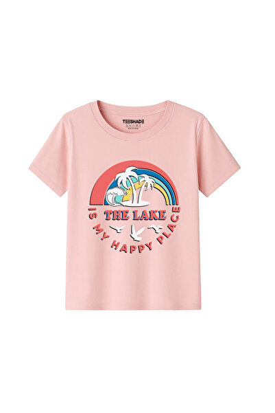 Yoo Street The Lake Is My Happy Place T-Shirt for Unisex Kids 100% Cotton, Mu...