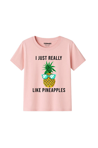 Yoo Street I Just Really Like Pineapples T-Shirt for Unisex Kids 100% Cotton ...