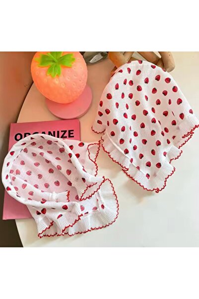 Strawberry Patterned Bohemian Crown Bandana