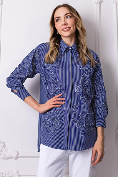 Moodbasic MB11.307 MOODMASİC ÇİÇEK NKŞ. ÇİZ. PAMUKLU GÖMLEK
